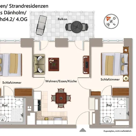 Strandresidenzen Strandresidenzen Haus Daenholm 4 2 Apartment Binz